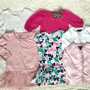 6 Piece Gap/Gymboree/Lands End Heart Dress Valentines Day Bundle